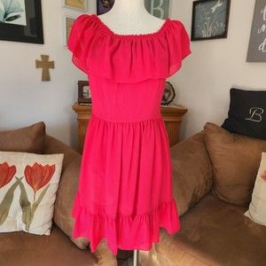 Cynthia Steffe Off the Shoulder Ruffle Mini Dress 6